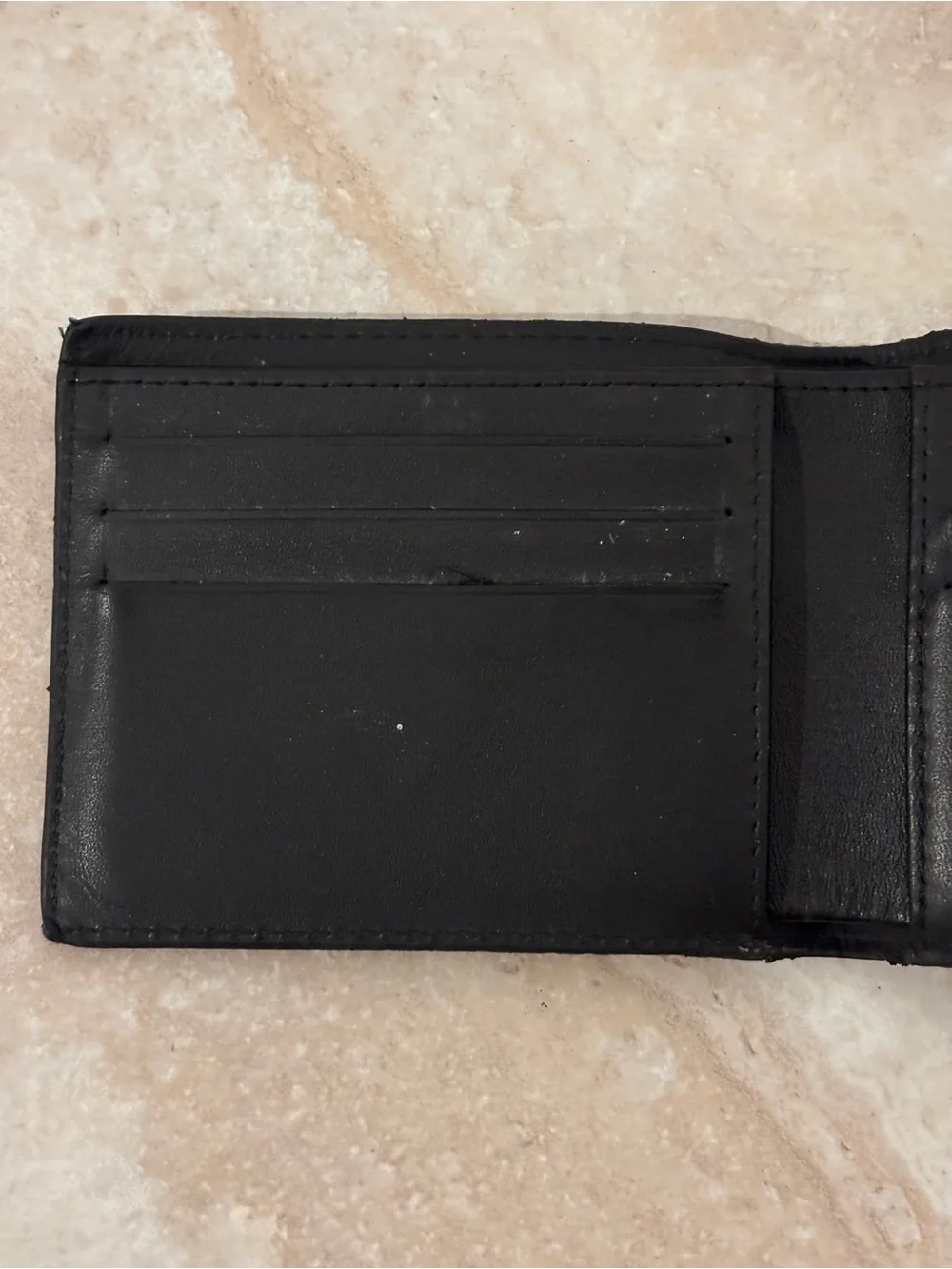 Lacoste Black Leather Bi-fold Wallet with Silver Crocodile Logo
